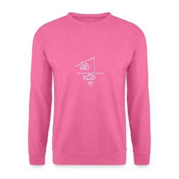 Minimalistisch angeln - Unisex Pullover - Pink - Vorne