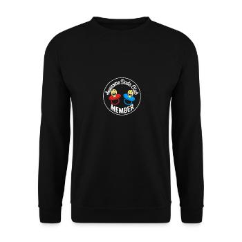 Awesome Dads Club Member of the Dads' Club - Unisex Sweatshirt - black - Front - Alina (178cm) & Michal (187cm)