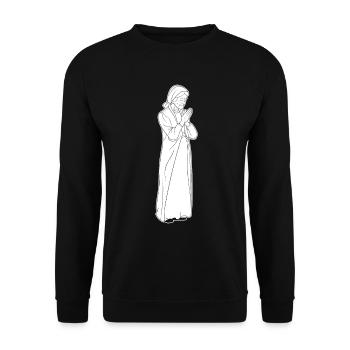 Christian Christianity Granny - Unisex Sweatshirt - black - Front - Alina (178cm) & Michal (187cm)