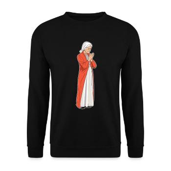 Christian Christianity Granny - Unisex Sweatshirt - black - Front - Alina (178cm) & Michal (187cm)
