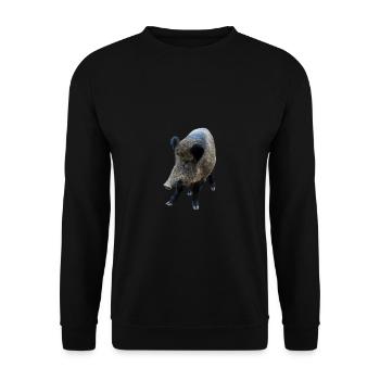 Affiche Sanglier Truie sauvage Cochon Cochon - Sweat-shirt Unisexe - noir - Devant - Alina (178cm) & Michal (187cm)