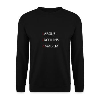 Lea - Unisex Pullover - Schwarz - Vorne - Alina (178cm) & Michal (187cm)