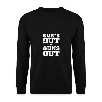 Sun out, gun out - Unisex Sweatshirt - black - Front - Alina (178cm) & Michal (187cm)