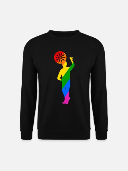 bunter Dartspieler - Unisex Pullover - Schwarz