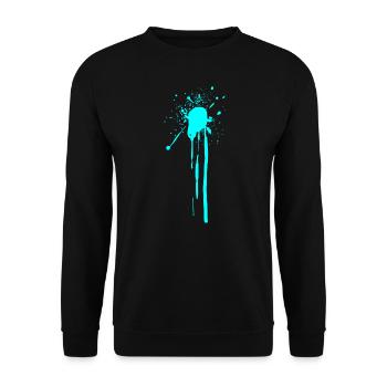 Spot de peinture - Bombe aérosol - Klecks GRAFITTI - Sweat-shirt Unisexe - noir - Devant - Alina (178cm) & Michal (187cm)