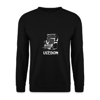 USEDOM BEACH CHAIR - Unisex Sweatshirt - black - Front - Alina (178cm) & Michal (187cm)