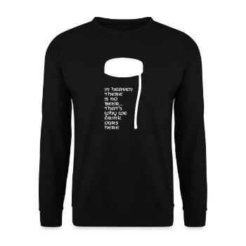 In Heaven there is no beer - Unisex Sweatshirt - black - Front - Alina (178cm) & Michal (187cm)