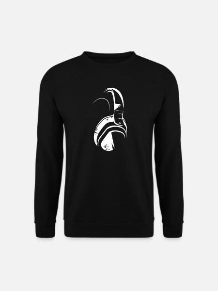 kopfhörer headphones ear symbol illustration icon - Unisex Pullover - Schwarz