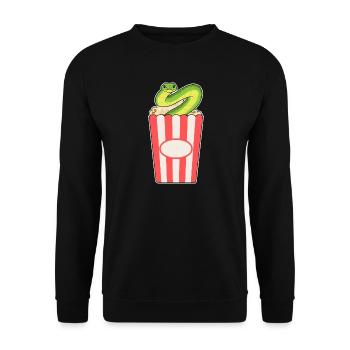 Maïs soufflé serpent - Sweat-shirt Unisexe - noir - Devant - Alina (178cm) & Michal (187cm)