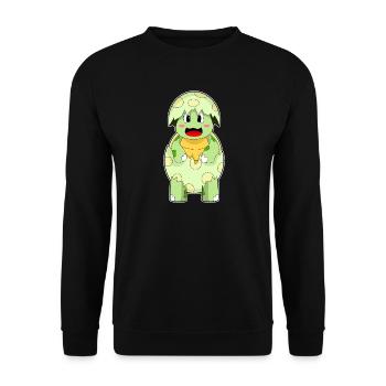 Turtle Eggshell - Unisex Sweatshirt - black - Front - Alina (178cm) & Michal (187cm)