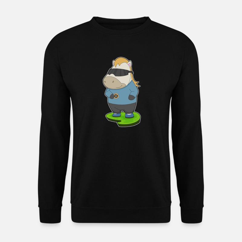 Pferd Donut - Unisex Pullover - Schwarz