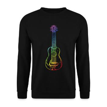 Ukulélé de style vintage - Sweat-shirt Unisexe - noir - Devant - Alina (178cm) & Michal (187cm)