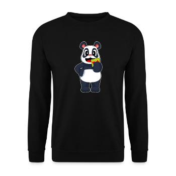Panda Poker Pokerkarten - Unisex Pullover - Schwarz - Vorne - Alina (178cm) & Michal (187cm)