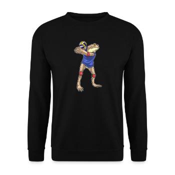 Frog Volleyball Player Volleyball - Unisex Sweatshirt - black - Front - Alina (178cm) & Michal (187cm)