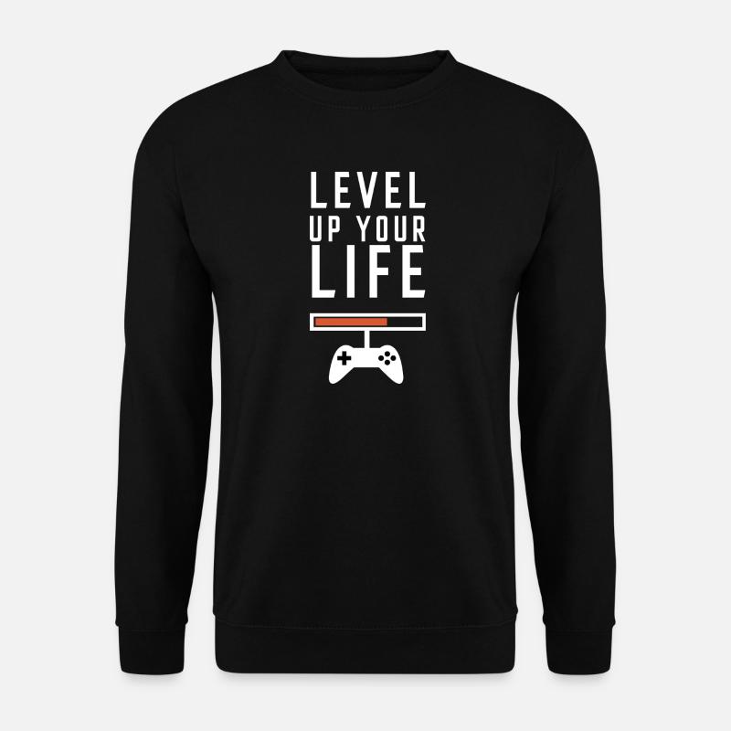 Verbessern Sie Ihren Lebensstandard beim Spielen - Unisex Pullover - Schwarz