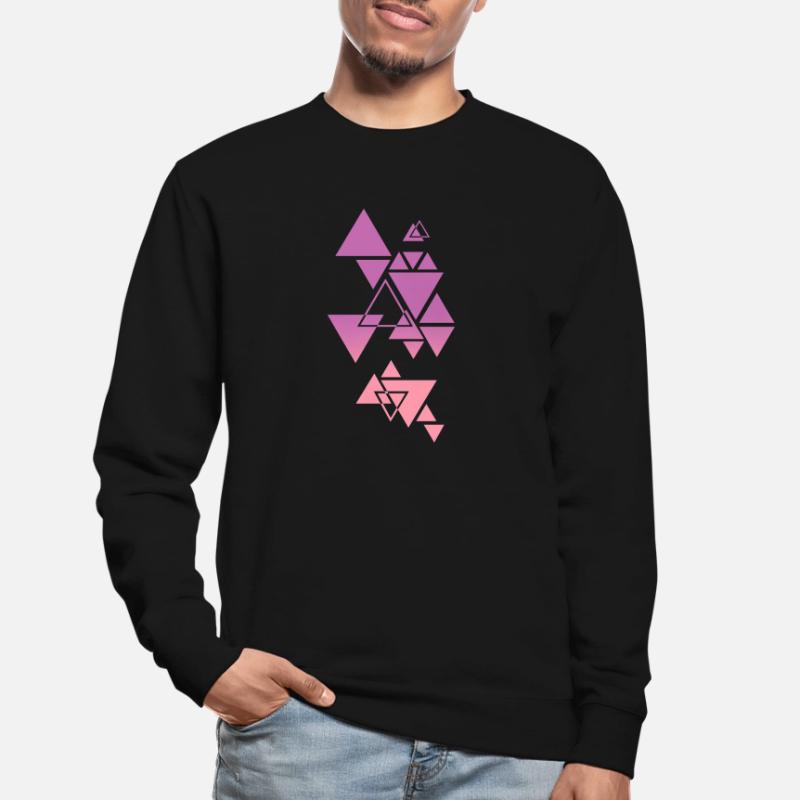 Gradient Triangle Pattern Pink Unisex Sweatshirt