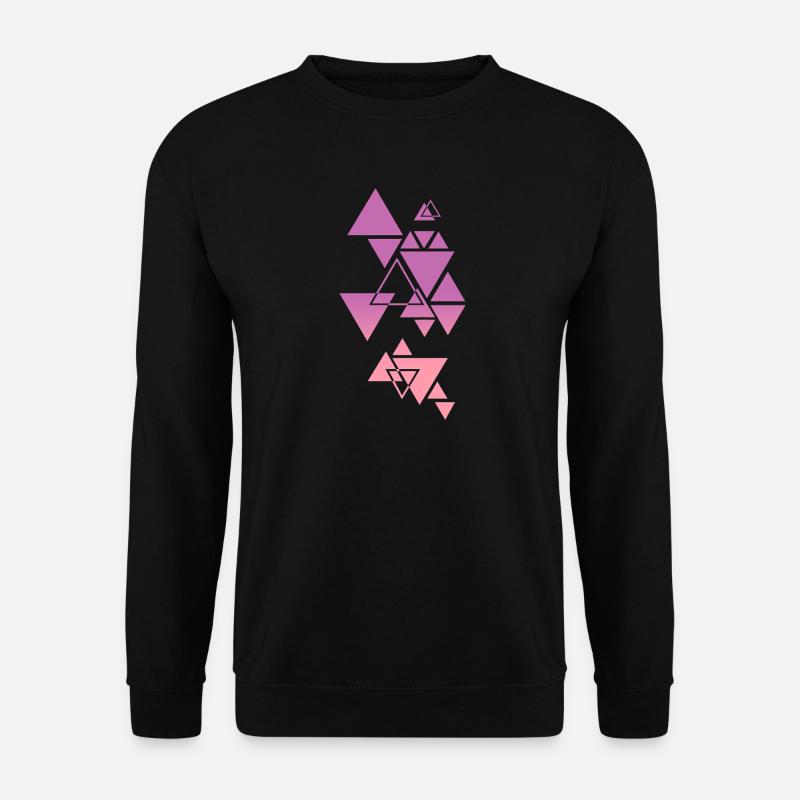 Gradient Dreieck Muster Pink - Unisex Pullover - Schwarz