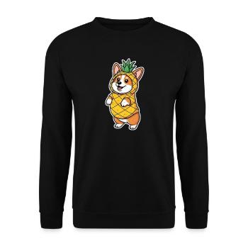 Déguisement Corgi Ananas - Sweat-shirt Unisexe - noir - Devant - Alina (178cm) & Michal (187cm)