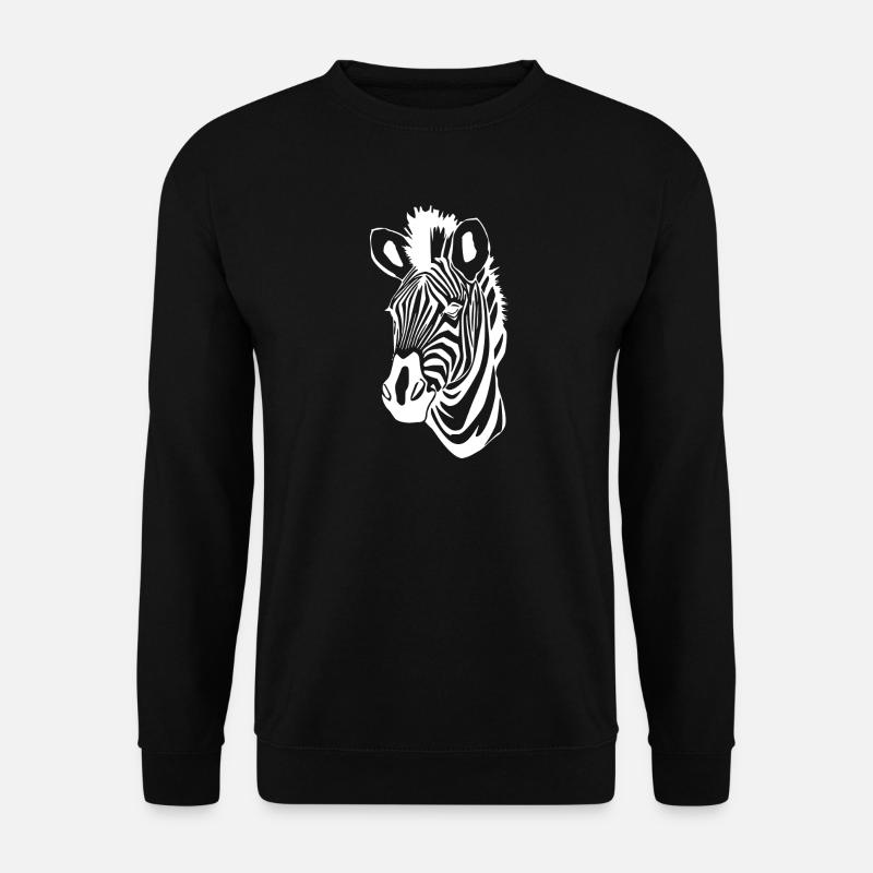Zebra T-shirt Gift - Unisex Sweatshirt - black
