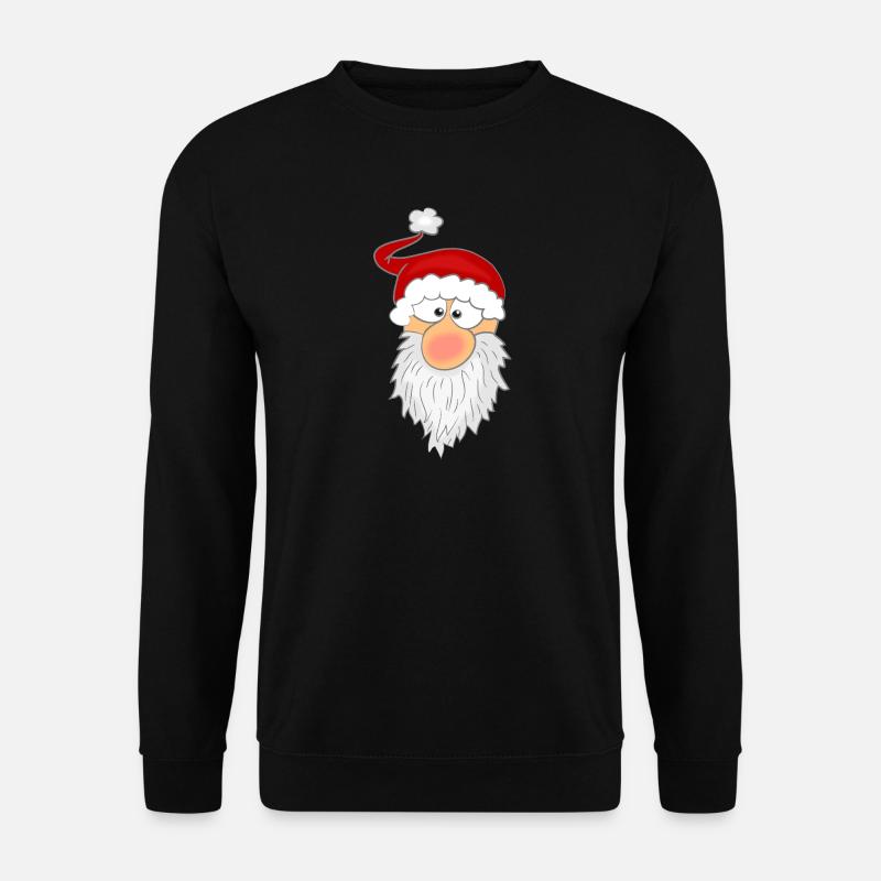 Weihnachtsmann Gesicht - Unisex Pullover - Schwarz