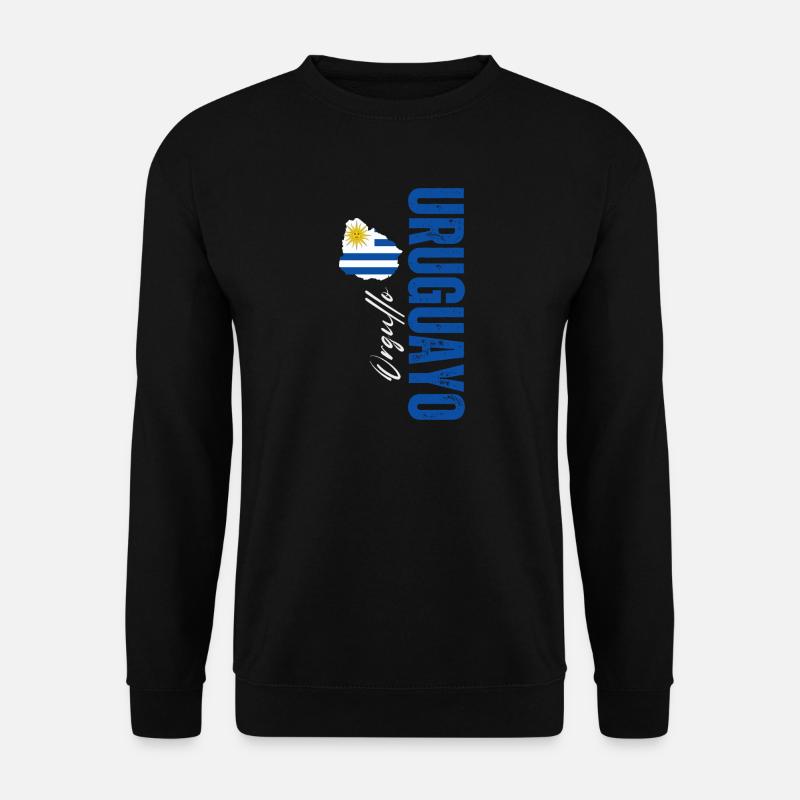 Uruguayan pride, vertical design - Unisex Sweatshirt - black