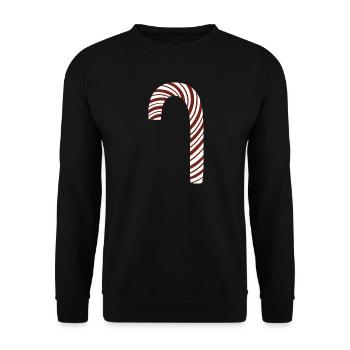 Candy Cane - Unisex Sweatshirt - black - Front - Alina (178cm) & Michal (187cm)