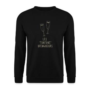 Les Tontons Flingueurs et Bringueurs - Sweat-shirt Unisexe - noir - Devant - Alina (178cm) & Michal (187cm)