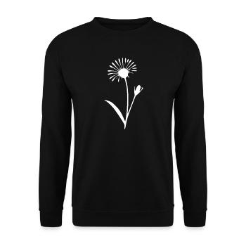 Flower Dandelion Flowers Blossom Wildflowers Herbs - Unisex Sweatshirt - black - Front - Alina (178cm) & Michal (187cm)