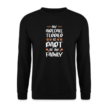 Airedale Terrier Family Band - Unisex Sweatshirt - black - Front - Alina (178cm) & Michal (187cm)