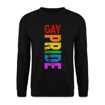 GAY Pride | LGBT | Love instead of hate - Unisex Sweatshirt - black - Front - Alina (178cm) & Michal (187cm)
