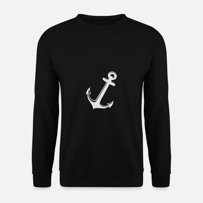 Weißer Anker - Unisex Pullover - Schwarz