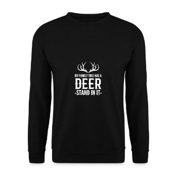 Mein Stammbaum Familienorientierte Person Gift - Unisex Pullover - Schwarz - Vorne - Alina (178cm) & Michal (187cm)