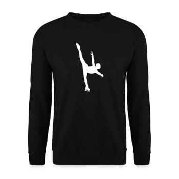 Eiskunstlauf Schlittschuhlauf Eis Figuren Tanz - Unisex Pullover - Schwarz - Vorne - Alina (178cm) & Michal (187cm)