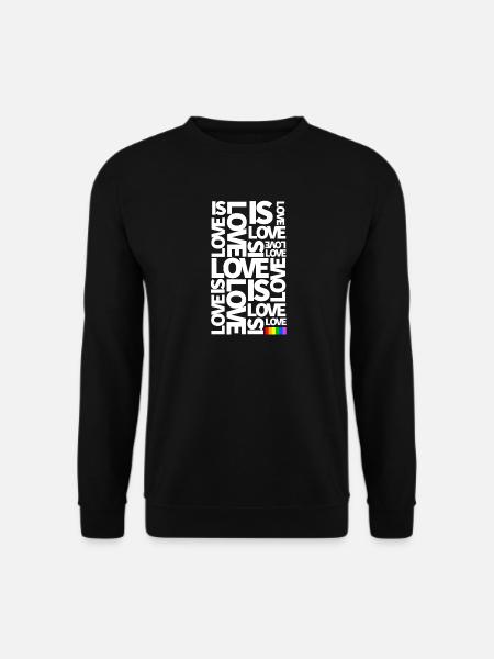 LGBT Love is Love Wortsalat Gay Pride - Unisex Pullover - Schwarz