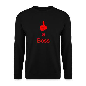 like a boss great TShirt \ pullover \ hoodie \ cap bos - Unisex Sweatshirt - black - Front - Alina (178cm) & Michal (187cm)