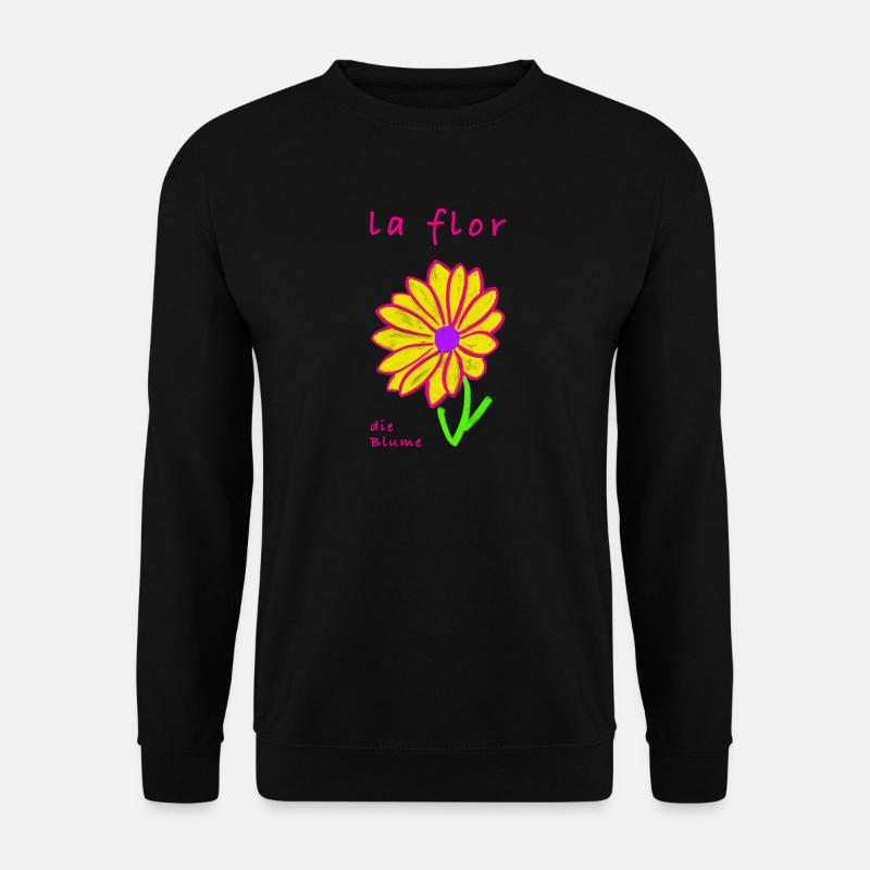 Die Blume auf Spanisch - Unisex Pullover - Schwarz
