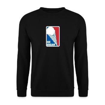 Ice Cream Eis Sommer Logo - Unisex Pullover - Schwarz - Vorne - Alina (178cm) & Michal (187cm)