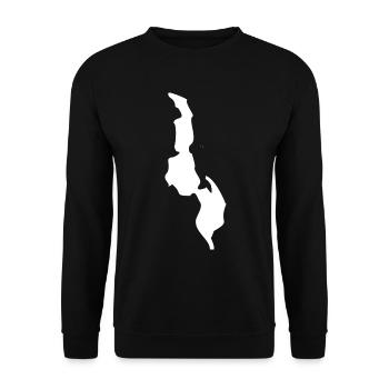 Malawi map flag - Unisex Sweatshirt - black - Front - Alina (178cm) & Michal (187cm)