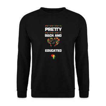 Pretty Black And Educated - Unisex Sweatshirt - black - Front - Alina (178cm) & Michal (187cm)