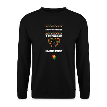 L’autonomisation par la connaissance - Sweat-shirt Unisexe - noir - Devant - Alina (178cm) & Michal (187cm)