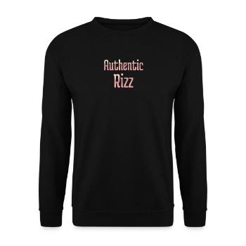 Authentischer Rizz - Unisex Pullover - Schwarz - Vorne - Alina (178cm) & Michal (187cm)