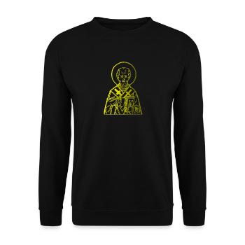 CHRISTUS. JESUS GOTT CHRISTLICH BIBEL GESCHENK - Unisex Pullover - Schwarz - Vorne - Alina (178cm) & Michal (187cm)