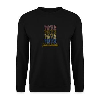 Old School 1973 Retro Vintage T-shirt - Sweat-shirt Unisexe - noir - Devant - Alina (178cm) & Michal (187cm)