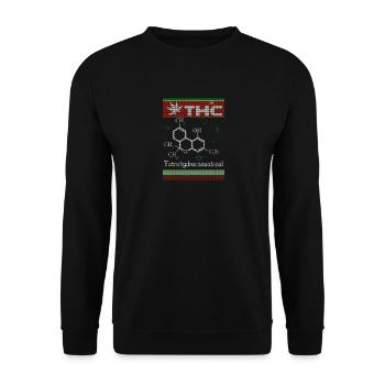 PISTE DE NOËL À L'herbe de Noël - Sweat-shirt Unisexe - noir - Devant - Alina (178cm) & Michal (187cm)