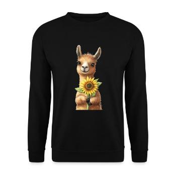 Schwein - Unisex Pullover - Schwarz - Vorne - Alina (178cm) & Michal (187cm)