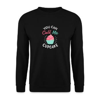 Du kannst mich Cupcake nennen - Unisex Pullover - Schwarz - Vorne - Alina (178cm) & Michal (187cm)