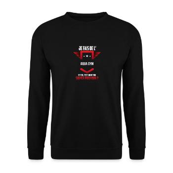 Aqua gym - Sweat-shirt Unisexe - noir - Devant - Alina (178cm) & Michal (187cm)