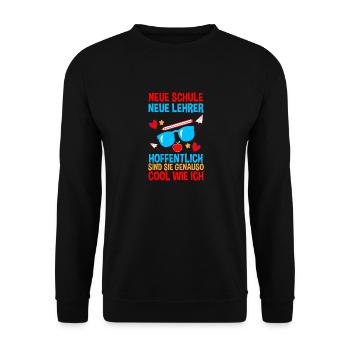 Daycare Leavers Back to School School Child Enrollment - Unisex Sweatshirt - black - Front - Alina (178cm) & Michal (187cm)