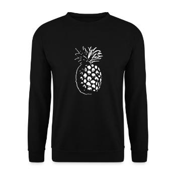 Pineapple - Dark Shirts Edition - Vektorgrafik - Unisex Pullover - Schwarz - Vorne - Alina (178cm) & Michal (187cm)