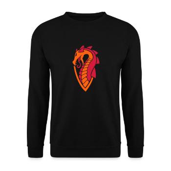 Dragon (Coat of Arms) 02 - Unisex Sweatshirt - black - Front - Alina (178cm) & Michal (187cm)